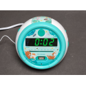 Radiobudzik Metronic Zielony Dziecięcy USB FM Projekcja Czasu Alarm