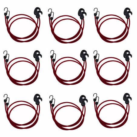 Gumy bagażowe, linka elastyczna z haczykami na bagażnik, regulowane 10 szt. 1,2 M