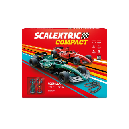 Tor wyścigowy Scalextric Compact 5,6 m + 2 auta F1 1:43 Turbo