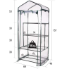 Mini Szklarnia ogrodowa i balkonowa z 4 półkami 69×49×157 cm