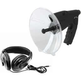 Mikrofon kierunkowy z monokularem 8x – podsłuch do 100 m + słuchawki