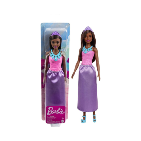 LALKA BARBIE księżniczka fioletowa sukienka HGR02