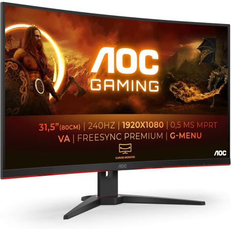 Monitor AOC C32G2ZE 31,5 FHD 240Hz 1ms Zakrzywiony gamingowy