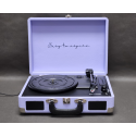 PRIXTON VC400 Fioletowy, gramofon, walizka