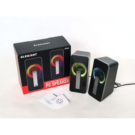 Zestaw głośników 2.0 ELEGIANT SR300 10 W czarny, Bluetooth