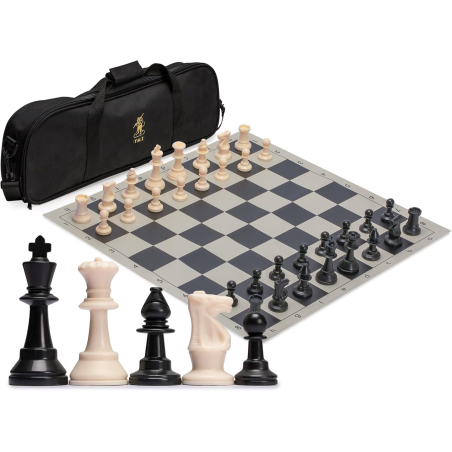Szachy Turniejowe Magnetyczne FIDE - Przenośny Zestaw z Torbą Transportową