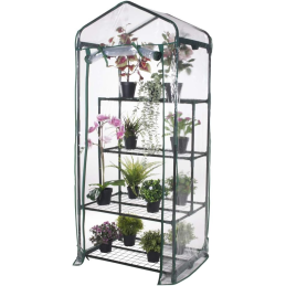 Mini Szklarnia ogrodowa i balkonowa z 4 półkami 69×49×157 cm