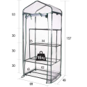 Mini Szklarnia ogrodowa i balkonowa z 4 półkami 69×49×157 cm
