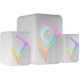Mars Gaming MS-H21 – głośniki gamingowe 2.1 z subwooferem 35W RGB biały