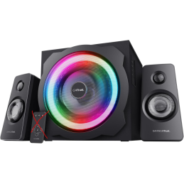 Trust GXT 629 Tytan – głośniki 2.1 z subwooferem 120W RGB, pilot, AUX 3.5 mm