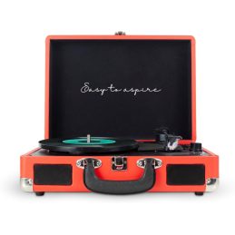 Gramofon PRIXTON VC400 walizka, Bluetooth, Radio, USB, MicroSD, Czerwony