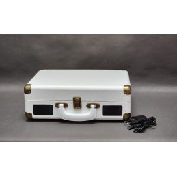 Gramofon PRIXTON VC400 walizka, Bluetooth, Radio, USB, MicroSD, Biały