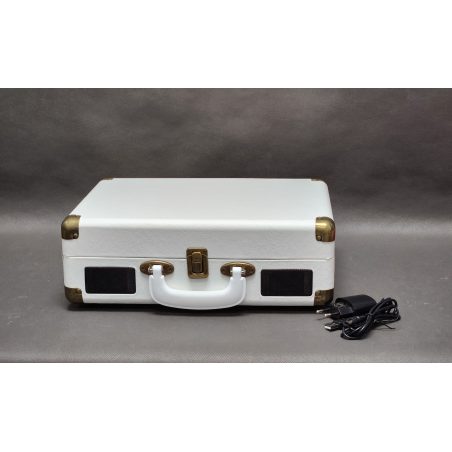 Gramofon PRIXTON VC400 walizka, Bluetooth, Radio, USB, MicroSD, Biały