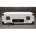 Gramofon PRIXTON VC400 walizka, Bluetooth, Radio, USB, MicroSD, Biały