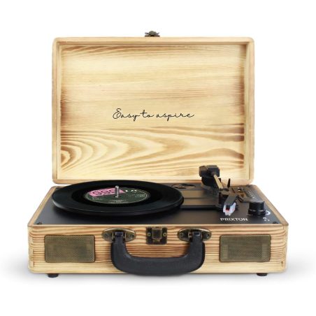 Gramofon PRIXTON VC400 walizka, Bluetooth, Radio, USB, MicroSD, Drewno