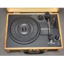 Gramofon PRIXTON VC400 walizka, Bluetooth, Radio, USB, MicroSD, Drewno