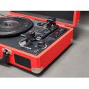 Gramofon PRIXTON VC400 walizka, Bluetooth, Radio, USB, MicroSD, Czerwony