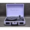 Gramofon PRIXTON VC400 walizka, Bluetooth, Radio, USB, MicroSD, Fioletowy