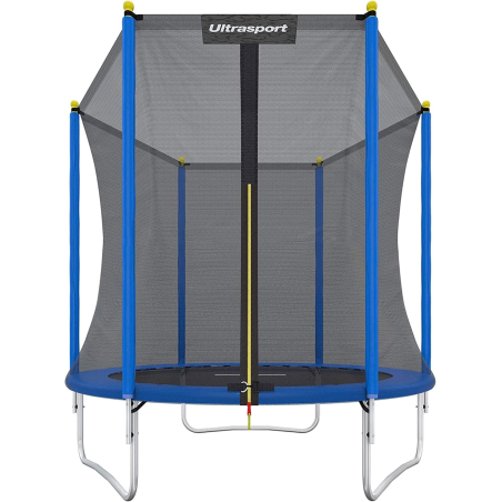 Trampolina Ultrasport Ø183 cm z siatką, mata UV, max 100 kg – bezpieczna zabawa