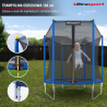 Trampolina Ultrasport Ø183 cm z siatką, mata UV, max 100 kg – bezpieczna zabawa