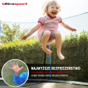 Trampolina Ultrasport Ø183 cm z siatką, mata UV, max 100 kg – bezpieczna zabawa
