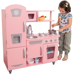 KidKraft Vintage Pink 53179 – drewniana kuchnia do zabawy dla dzieci, różowa