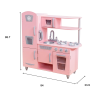 KidKraft Vintage Pink 53179 – drewniana kuchnia do zabawy dla dzieci, różowa
