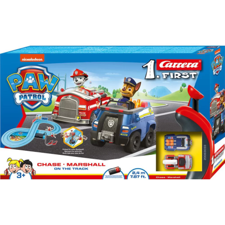 Carrera Paw Patrol – tor wyścigowy 1:50, 2,4 m + 2 auta (Chase & Marshall), od 3 lat