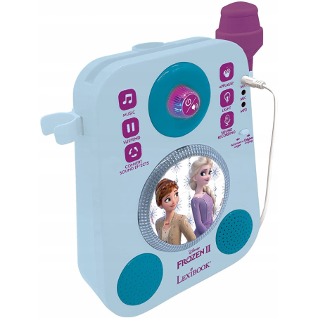Zestaw Karaoke dla Dzieci Lexibook z Mikrofonami i Efektami LED w Motywie Krainy Lodu II