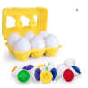 Little Lot Shape Sorting Eggs – sorter kształtów i kolorów, 6 jajek edukacyjnych
