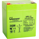 U-Power AGM 12V 5Ah – hermetyczny akumulator Faston F2 6,3 mm Bateria