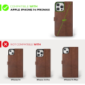 Snakehive skórzane etui portfelowe do iPhone 14 Pro Max – brązowe