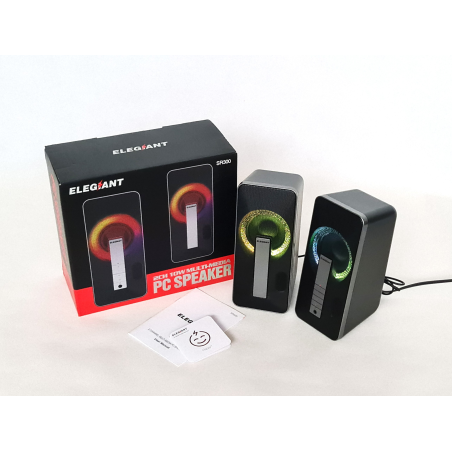 Zestaw głośników 2.0 ELEGIANT SR300 10 W czarny, Bluetooth