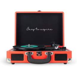 Gramofon PRIXTON VC400 walizka, Bluetooth, Radio, USB, MicroSD, Czerwony