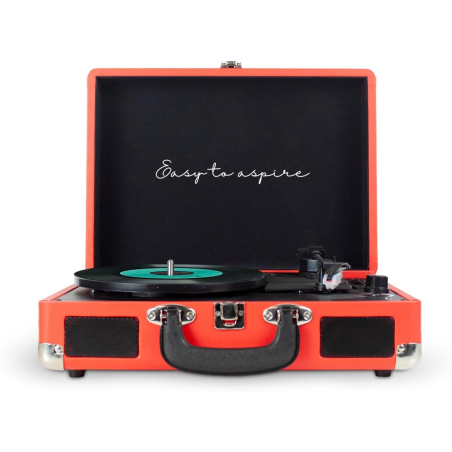 Gramofon PRIXTON VC400 walizka, Bluetooth, Radio, USB, MicroSD, Czerwony